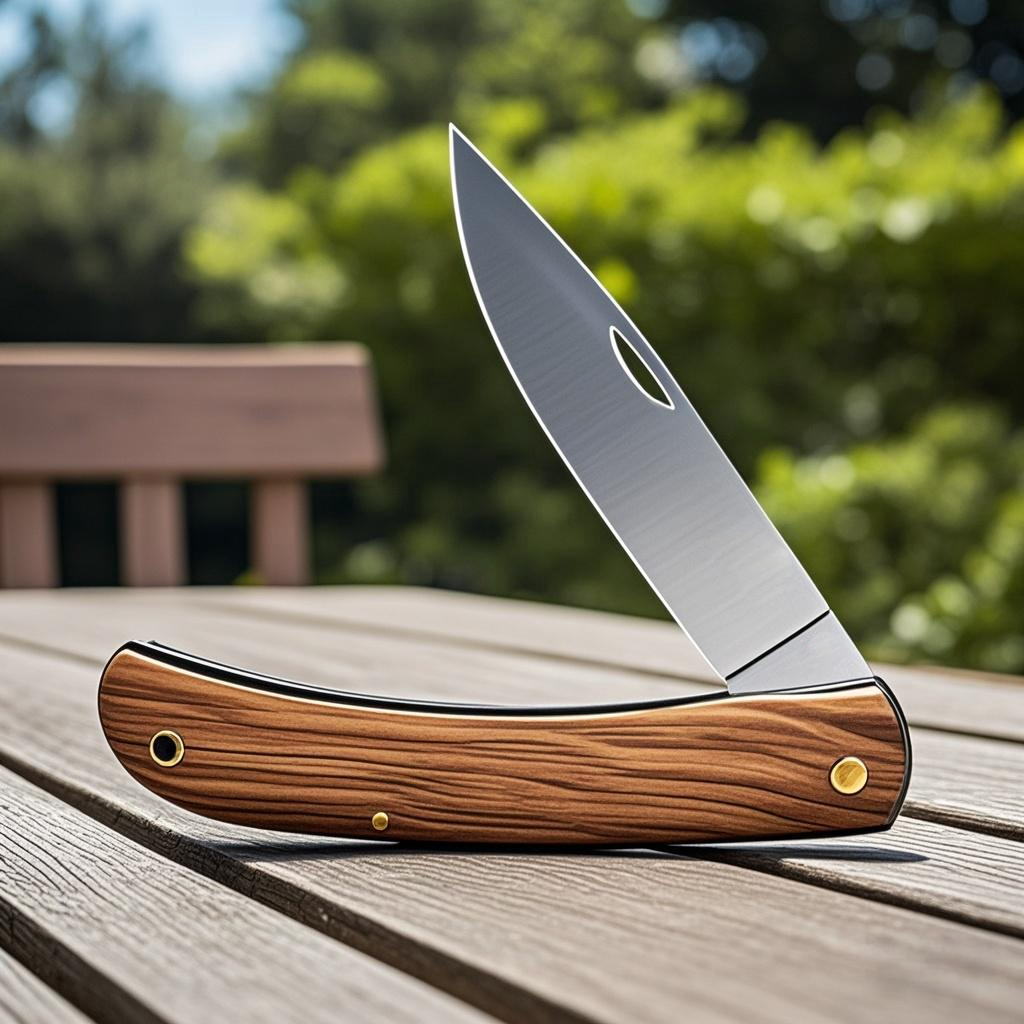 Edc Carry Pocket Knife - Coltello tascabile con manico in palissandro