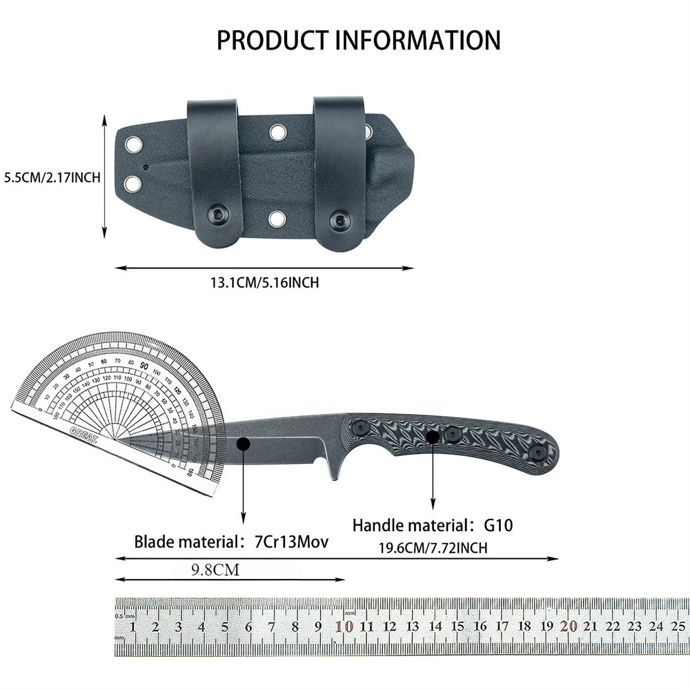 Edc Carry Fixed Blade - Coltelli a lama fissa Full Tang
