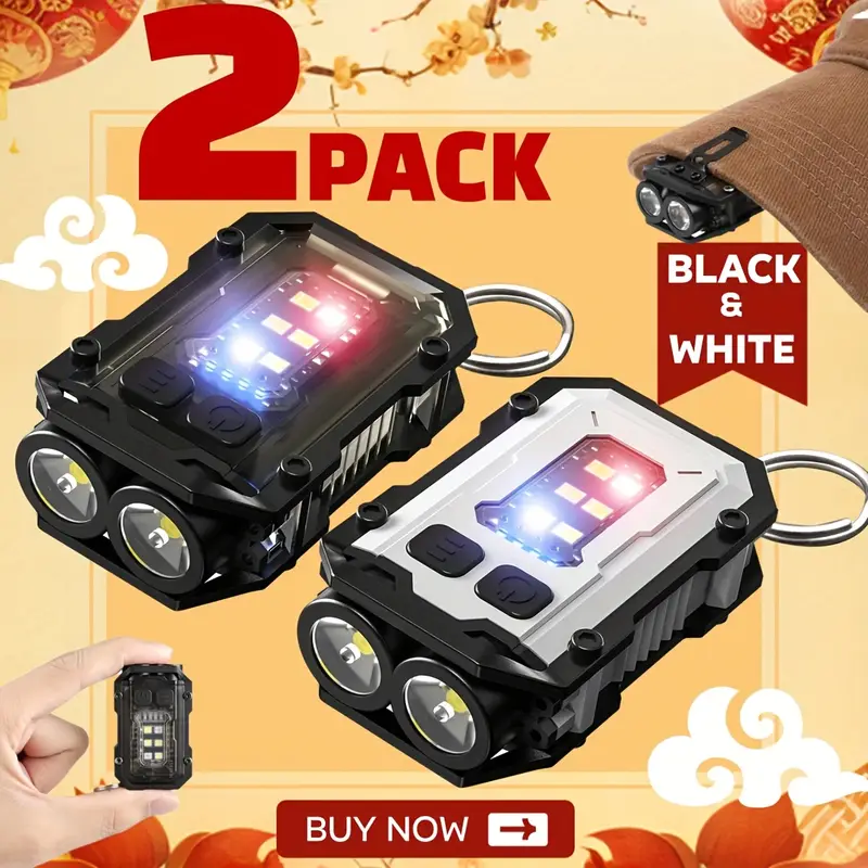 Keychain Flashlight - Torcia a clip ricaricabile Mini torcia