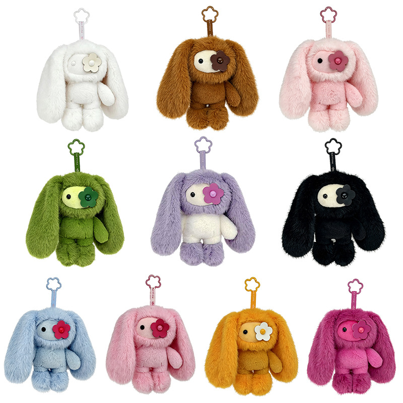 Carabiner Keychain - Portachiavi Peluche Coniglio Juju da 18