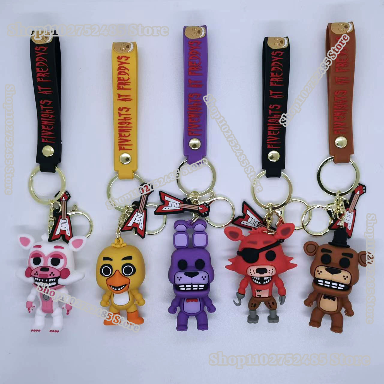 Carabiner Keychain - 5 Pezzi Portachiavi con Personaggi Anime