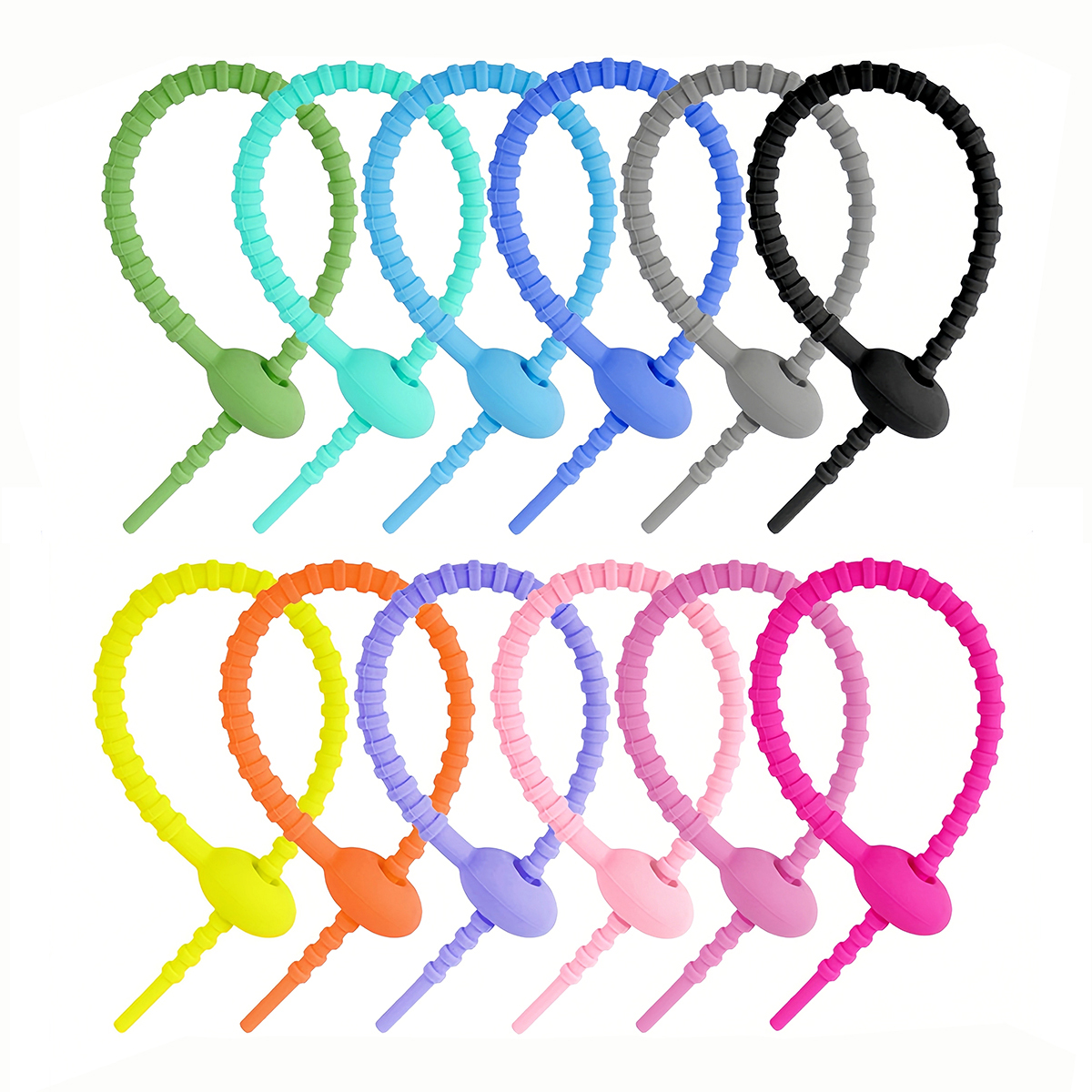 Gear Tie Reusable - 5/10PCS Fascette per borse riutilizzabili in