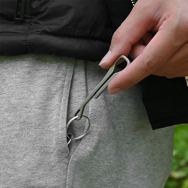 Edc Carry Clip - 73mm lungo fine semplice in acciaio
