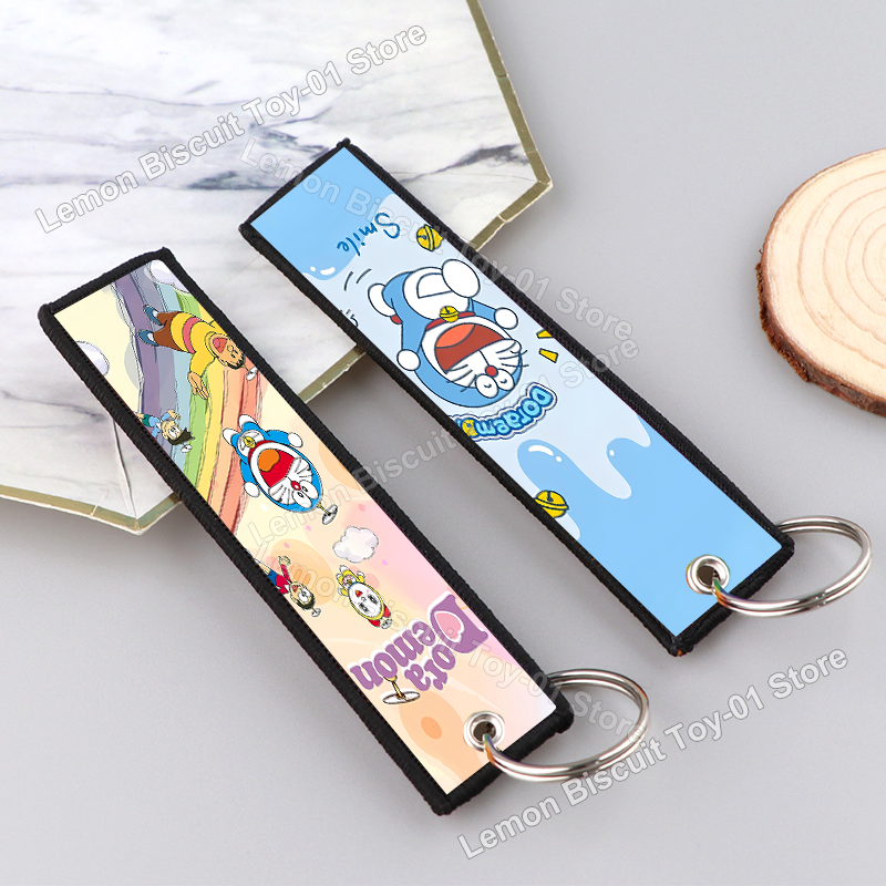 Carabiner Keychain - Portachiavi della Serie Doraemon, Ricamati, per