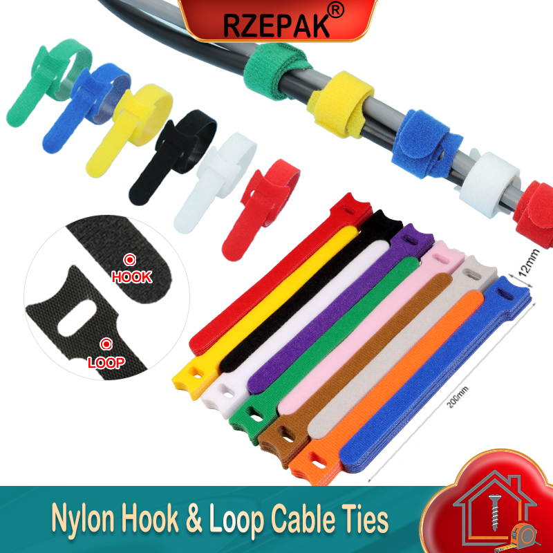 Gear Tie Reusable - 10~1000 Pezzi Fascette in Nylon 12x200mm