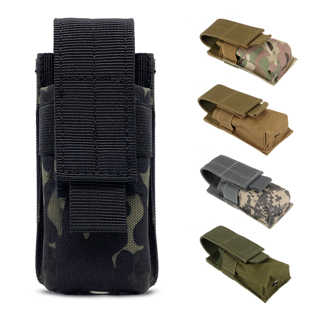 Edc Carry Belt Pouch - Fondina Tattica Molle per Torcia, Porta