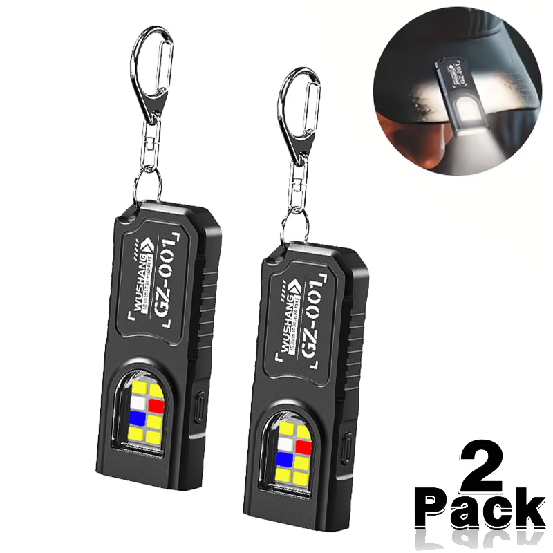 Keychain Flashlight - Torcia portachiavi multifunzionale Mini COB LED