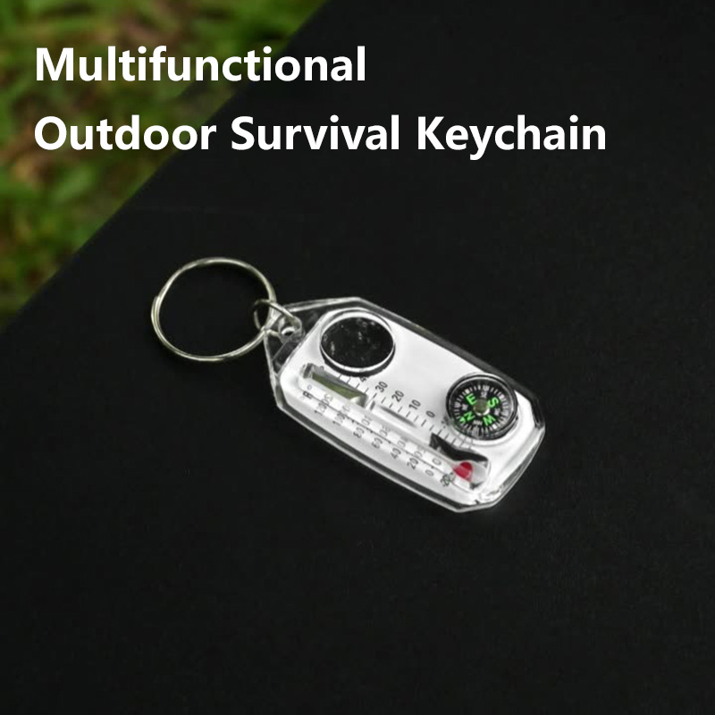 Compass Keychain Mini - Bussola, Termometro e Lente d'Ingrandimento 3