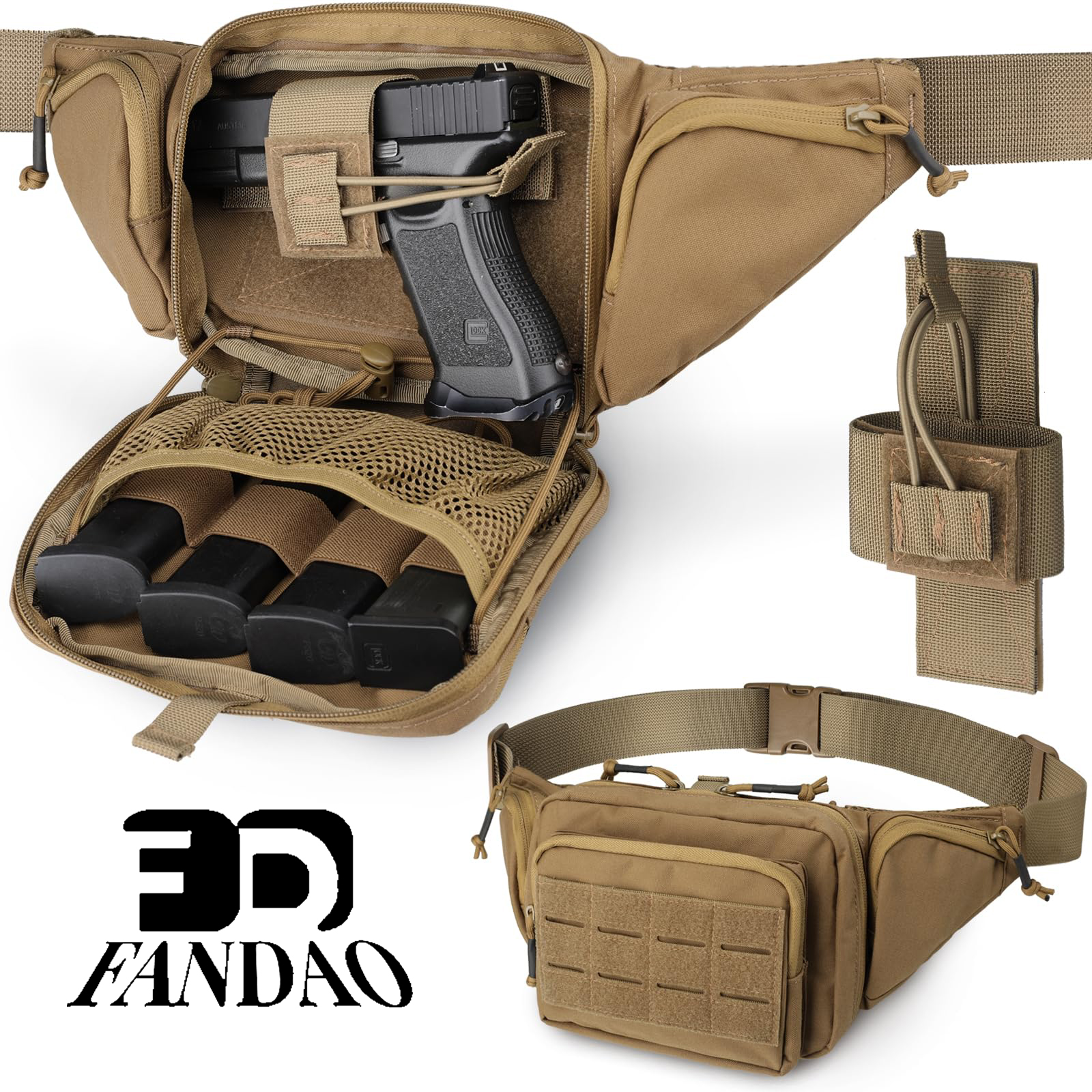 Edc Concealed Carry Fanny Pack - Marsupio Tattico per Trasporto Nascosto di