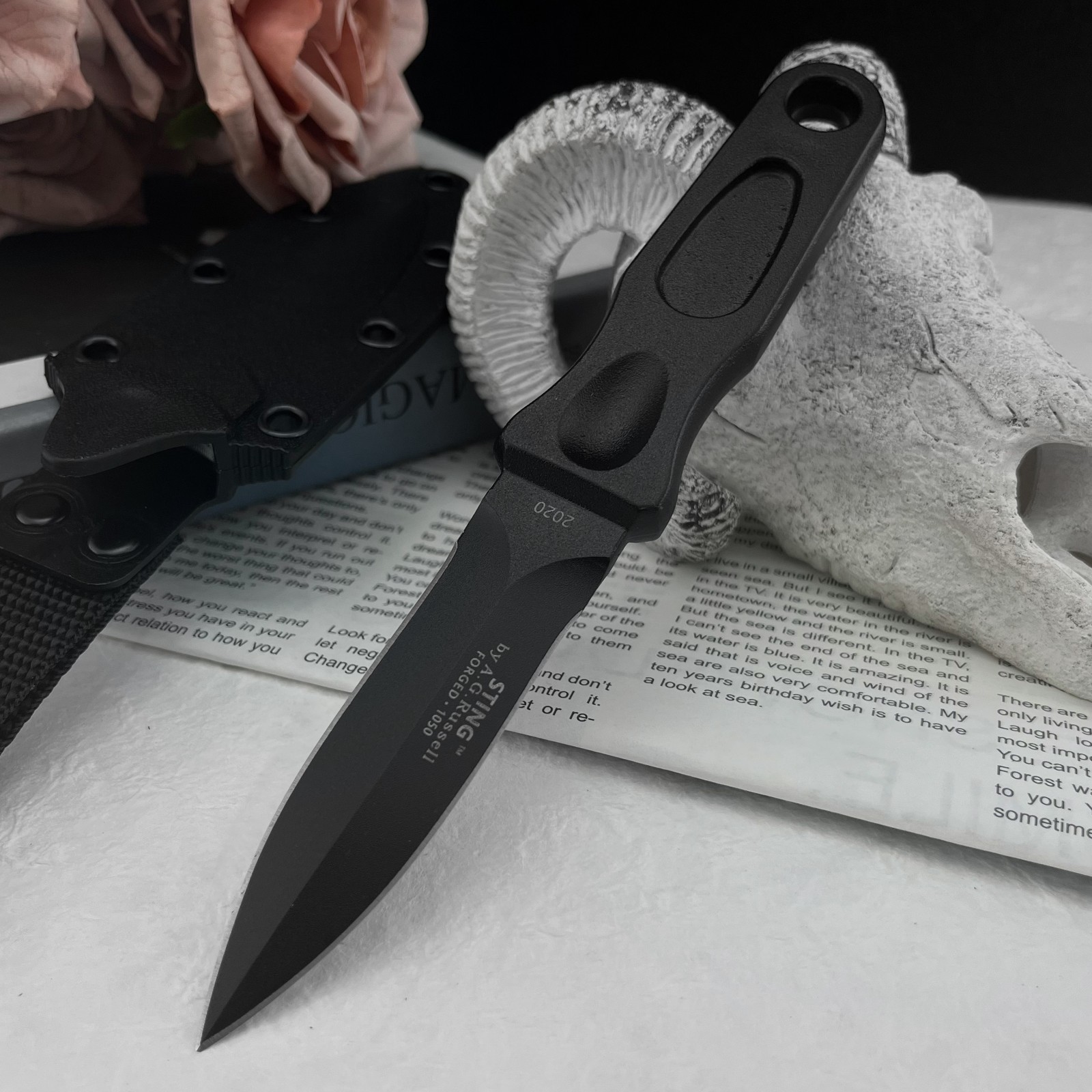 Edc Carry Fixed Blade - Coltello a lama fissa multifunzione in