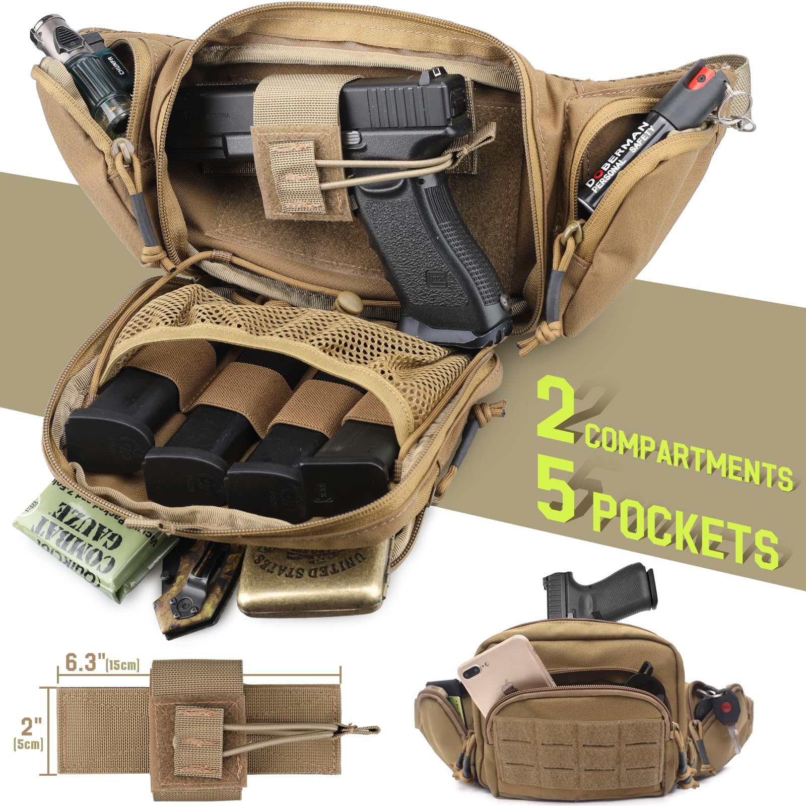 Marsupio Tattico per Trasporto - Edc Concealed Carry Fanny Pack recensione e prezzo