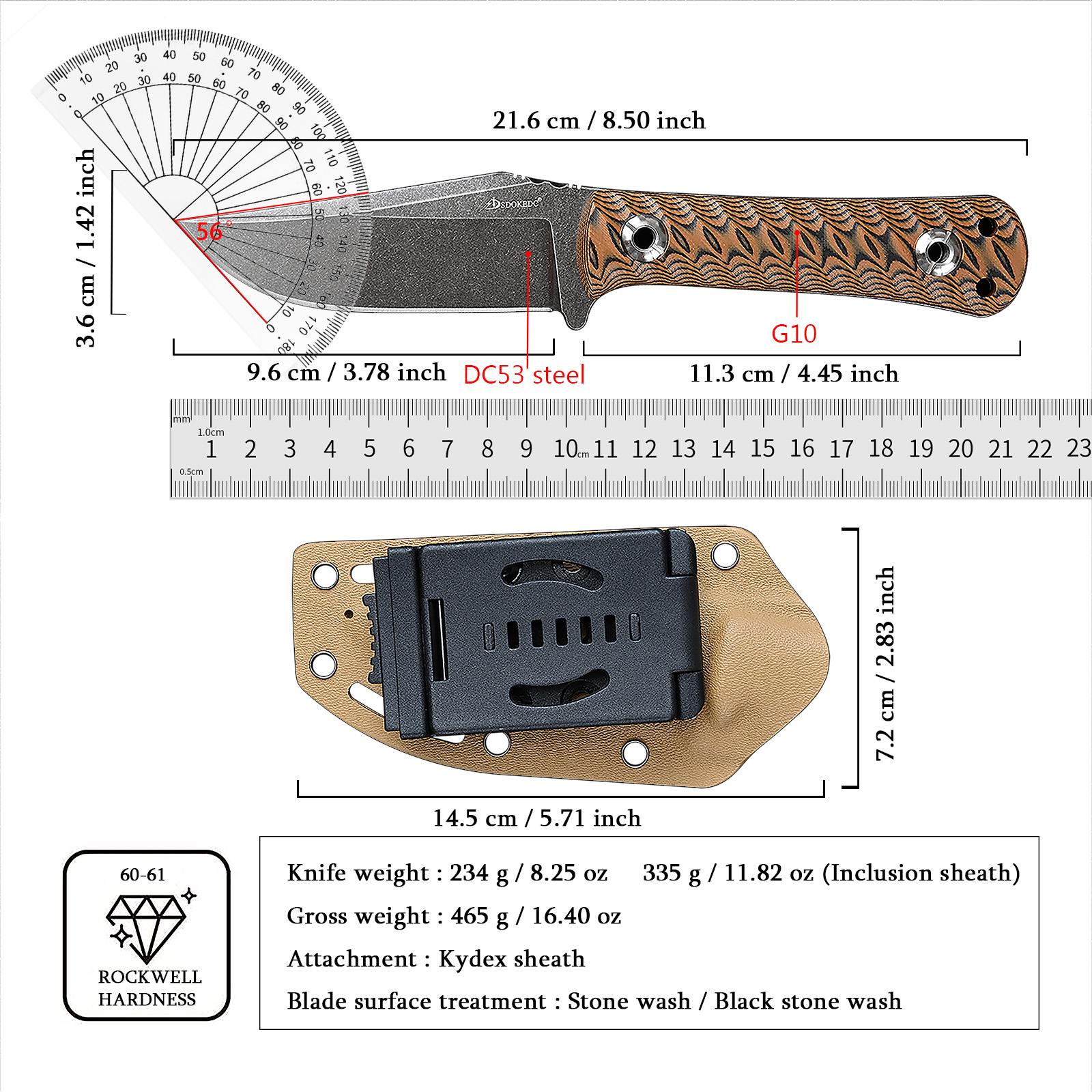 SDOKEDC Utensile portatile EDC - Edc Carry Fixed Blade recensione e prezzo